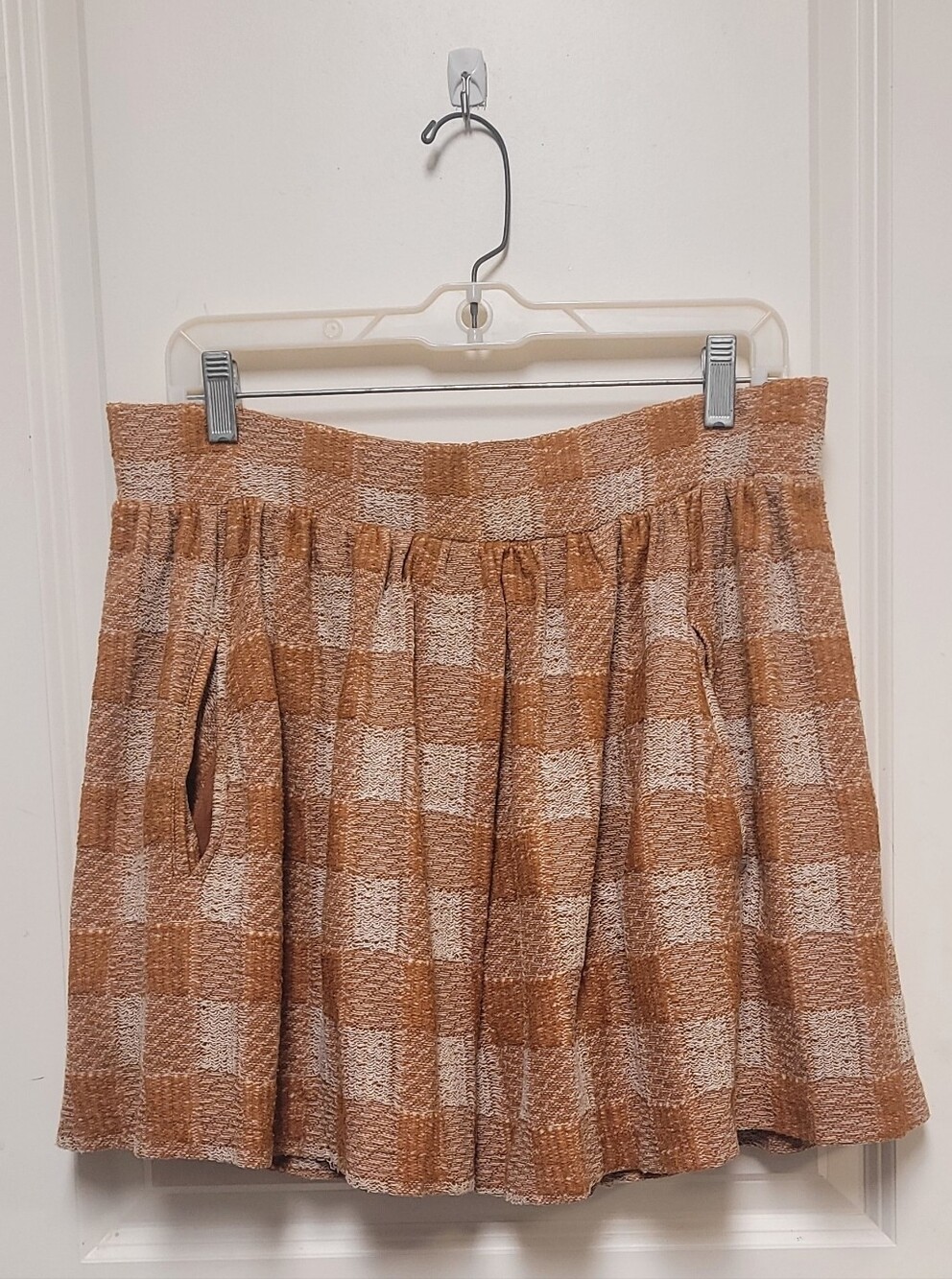 Free People Holly Go Lightly Plaid Skirt